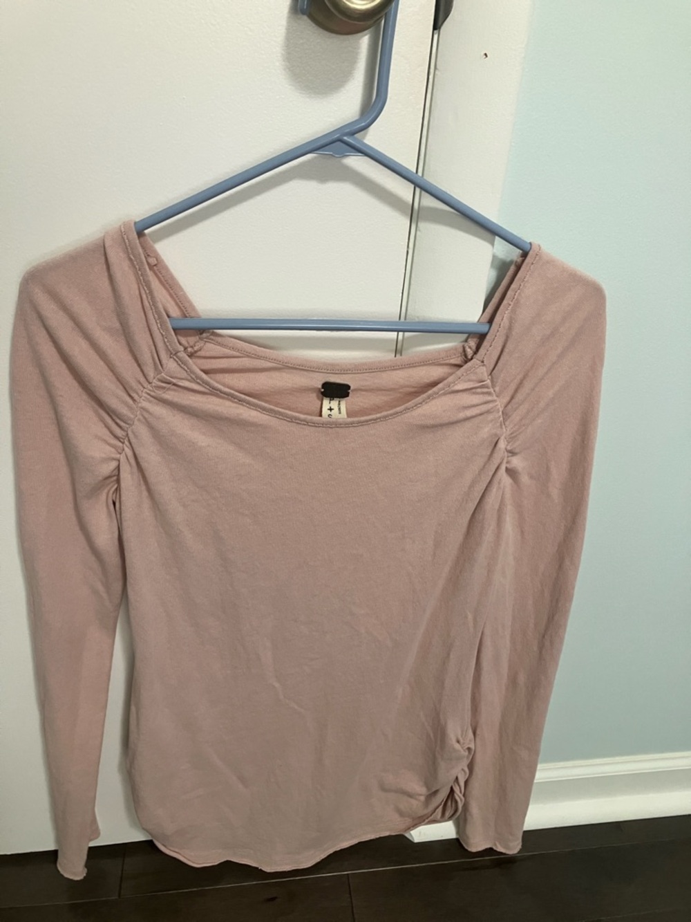 We The Free 100% Cotton Pink Top with ruching size S